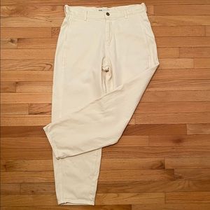 Zara White High Waisted Pants